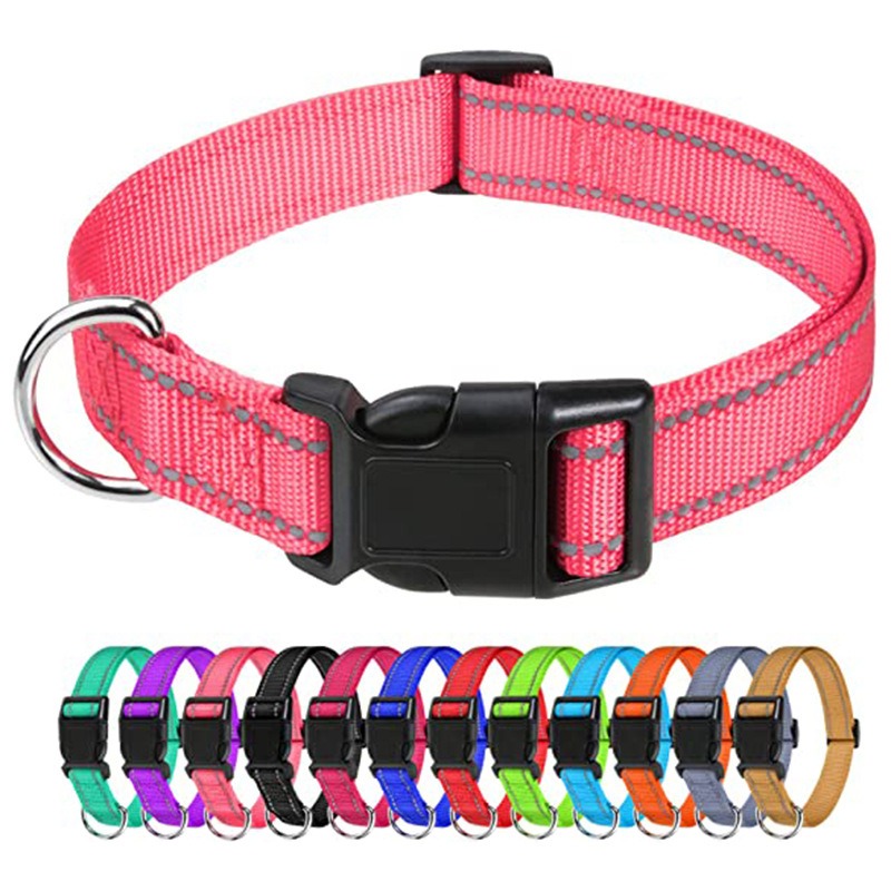 Adjustable Nylon Dog Collar with Quick-Release Buckle
