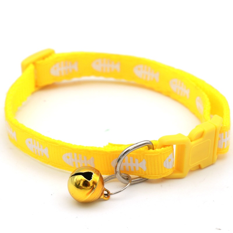 Waterproof Fishbone Design Pet Collar with Ribbon