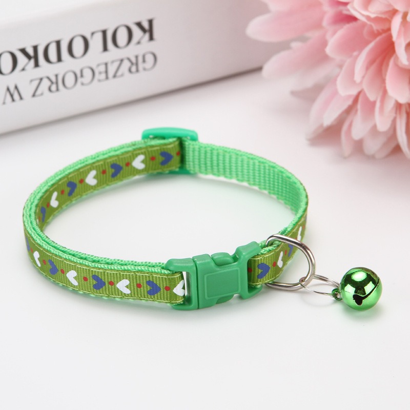 Adjustable Print Pet Collar with Bell for Cats and Dogs