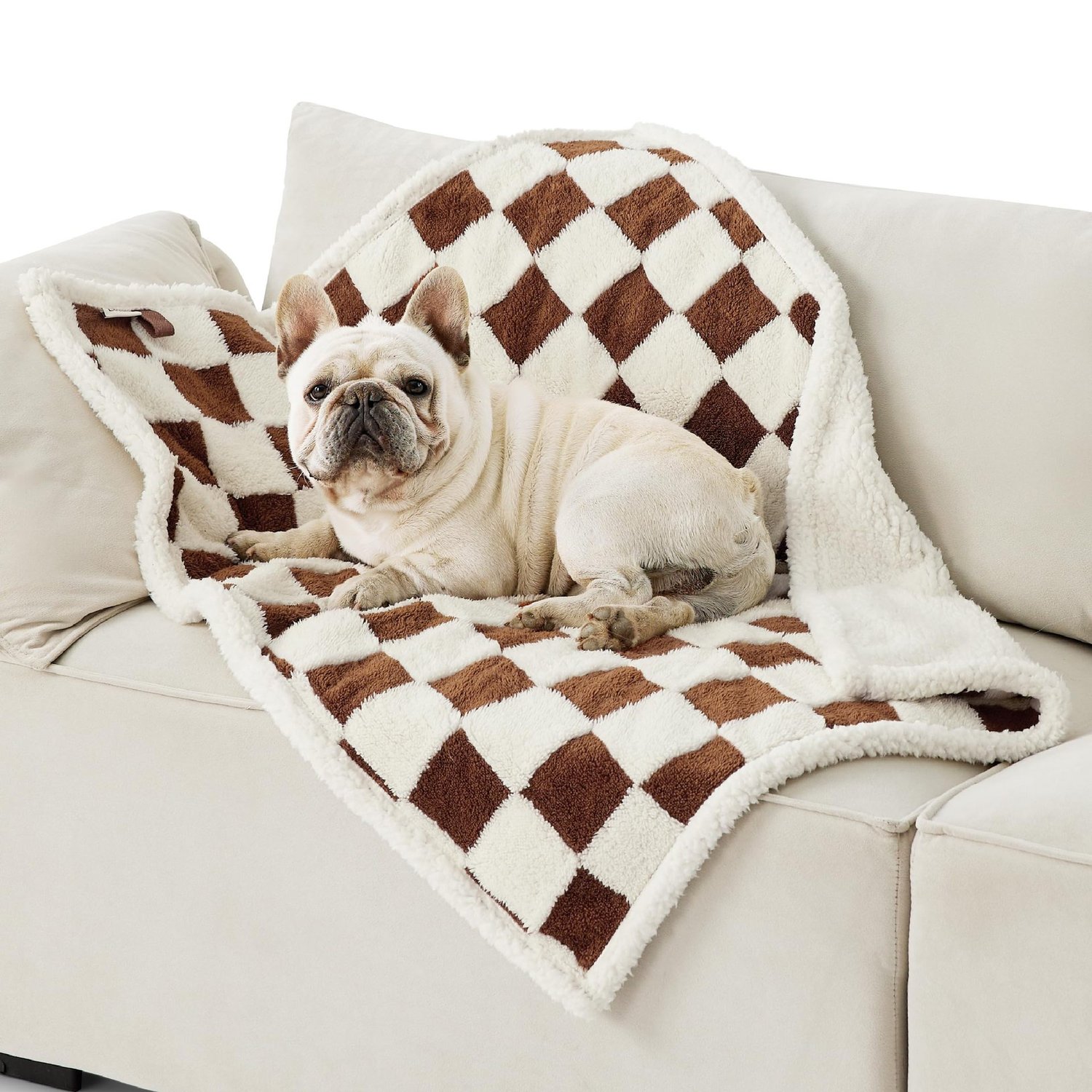 Sherpa Fleece Reversible Dog Blanket