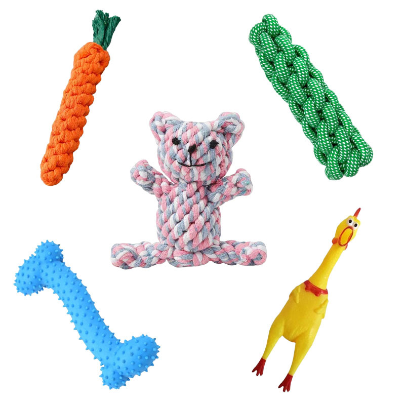 Hand-Woven Cotton Knot Chew Toy for Dogs