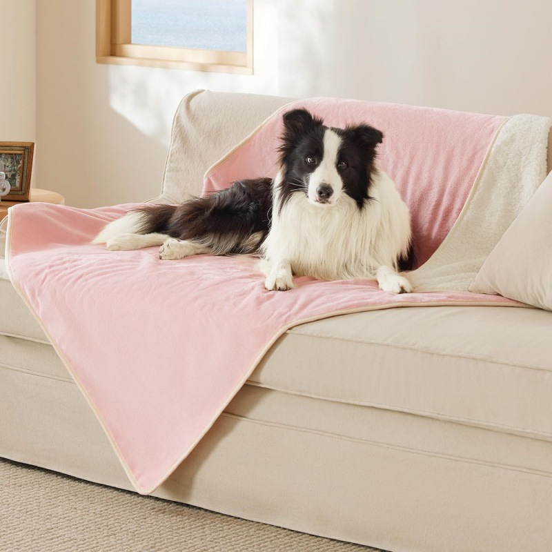 Double-Sided Plush Pet Blanket for Furniture Protection