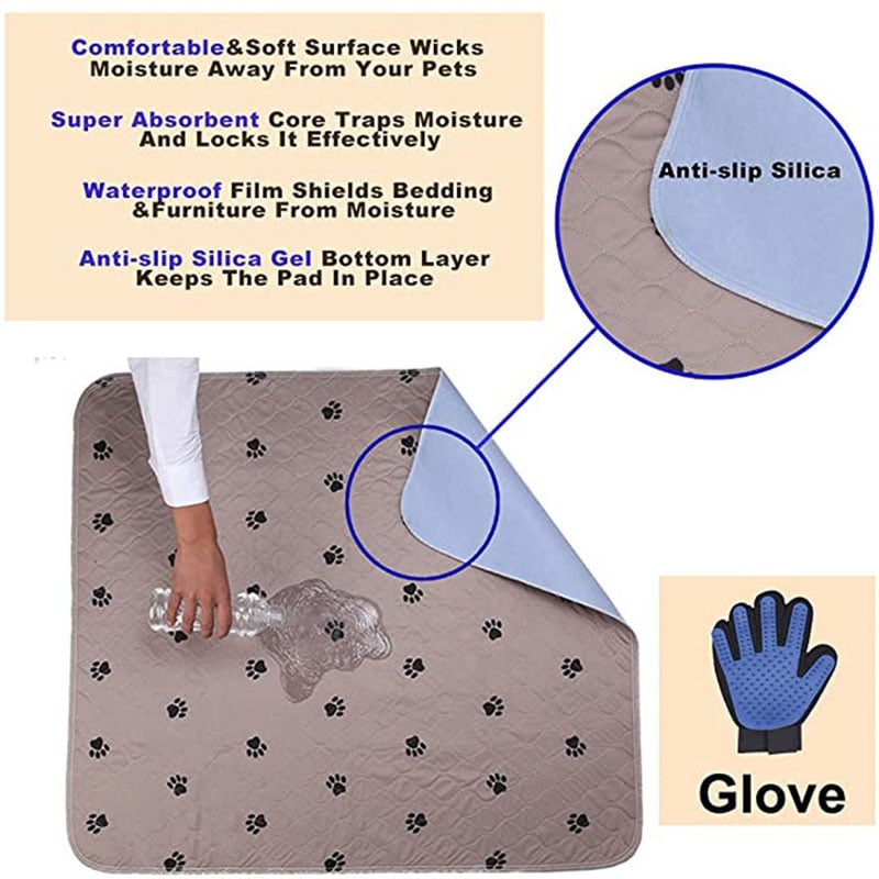 Anti-Slip Pet Seat Cushion with Paw Print