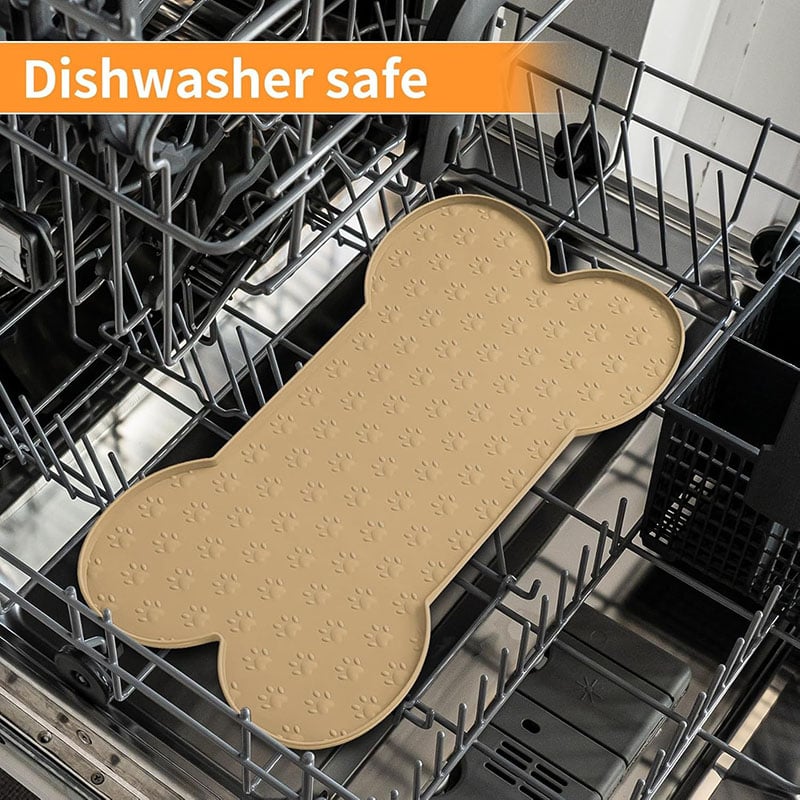 Bone-Shaped Silicone Pet Feeding Mat