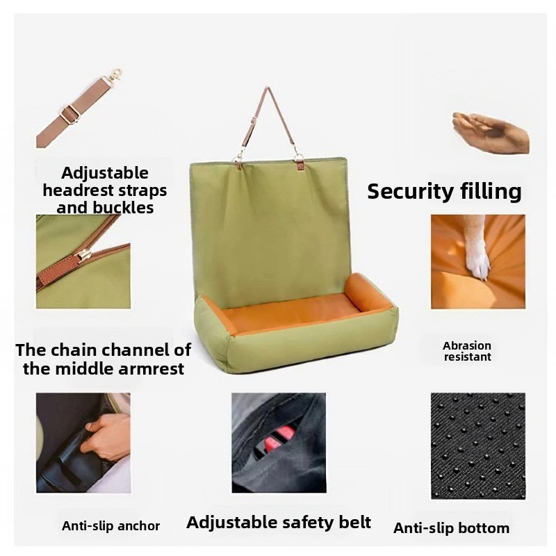 Dual-Purpose Washable Dog Car Seat and Home Bed