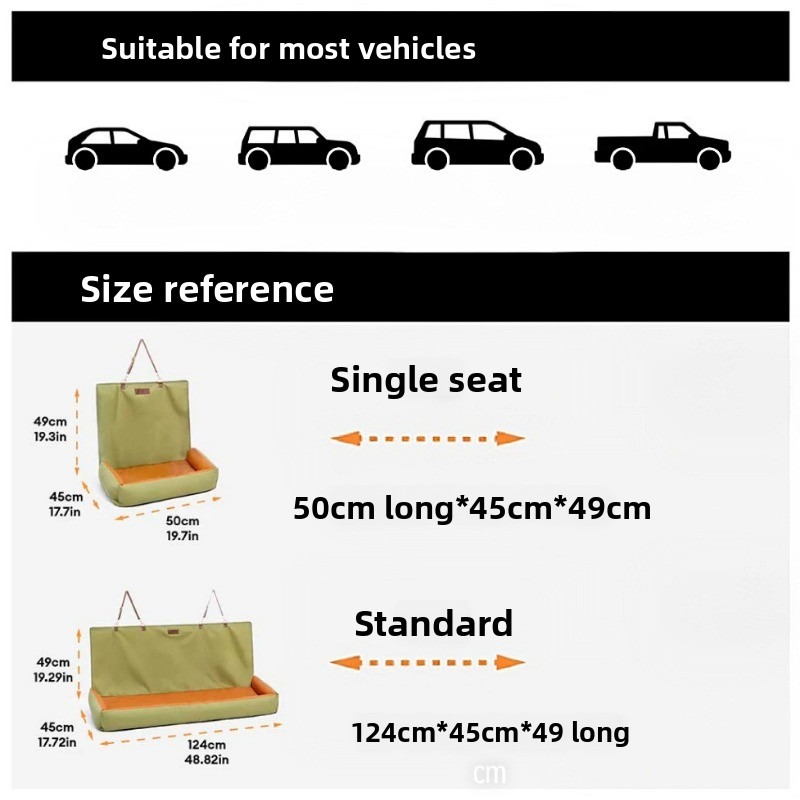 Dual-Purpose Washable Dog Car Seat and Home Bed