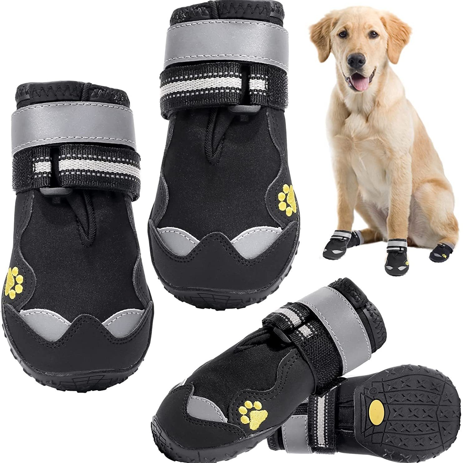 Durable Pet Shoes with Wear-Resistant Soles