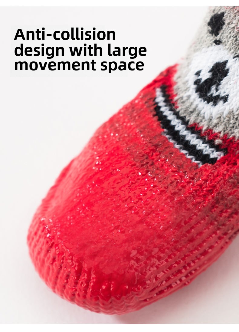 Knitted Waterproof Dog Socks for Winter