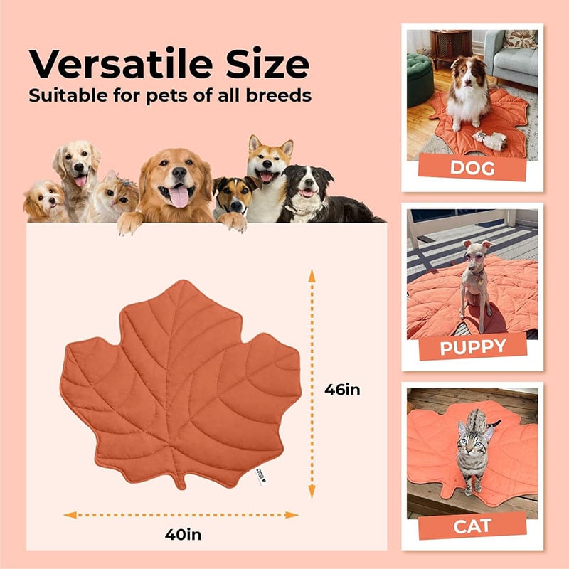 Children's Leaf Design Pet Play Mat