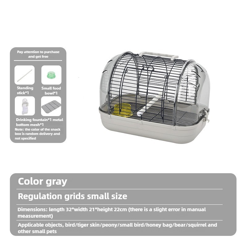 Panoramic View Transparent Bird Travel Carrier