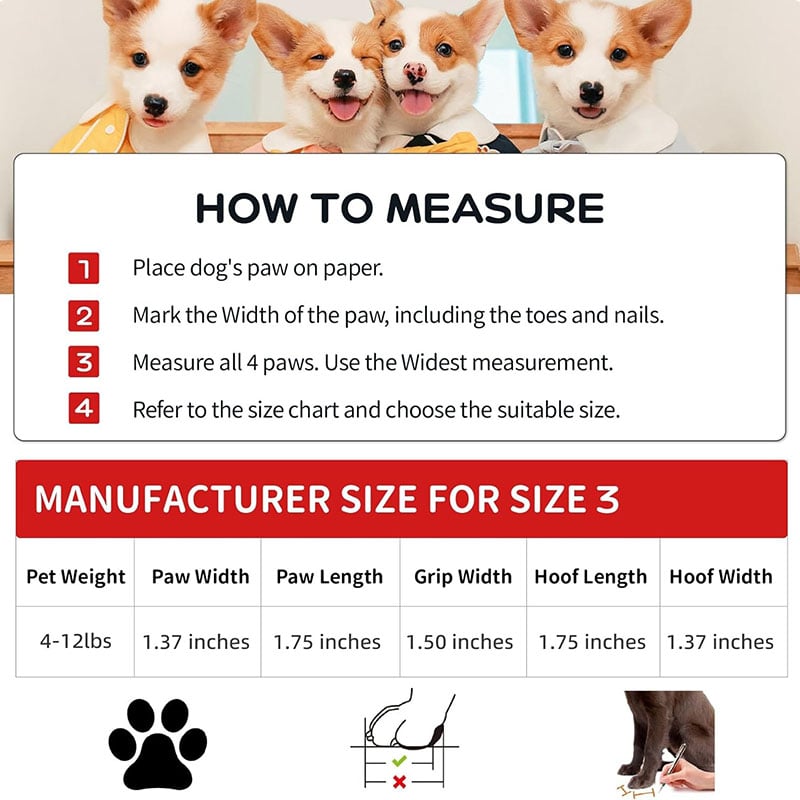 Reflective Waterproof Dog Shoes Soft Sole