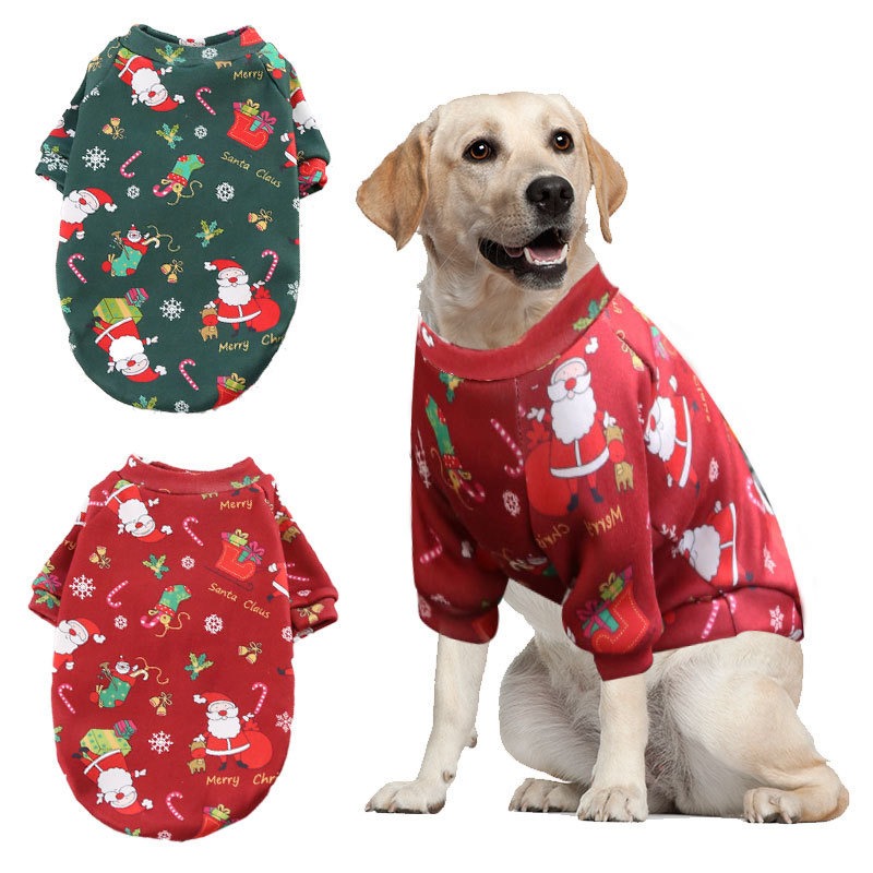 Fleece Santa Costume for Big Dogs