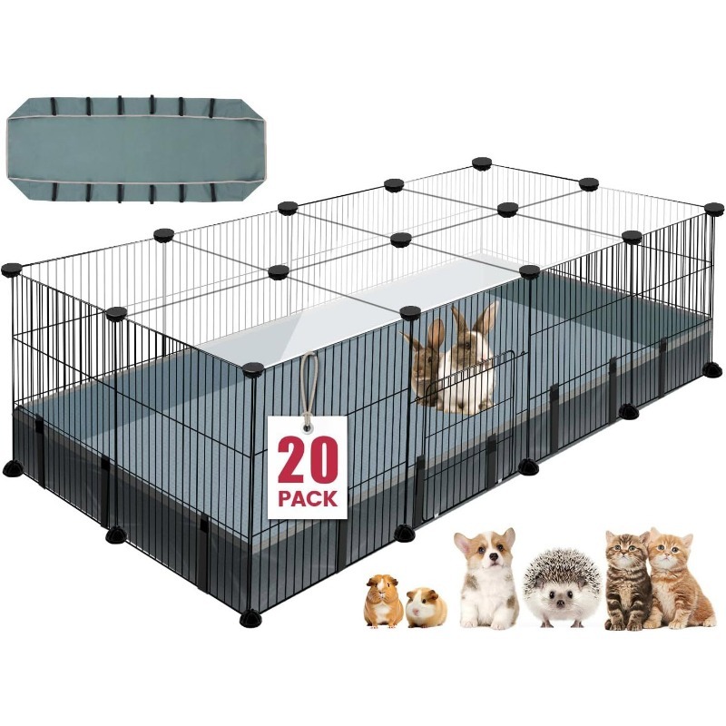 Small Animal Playpen with Bottom Pad for Rabbits