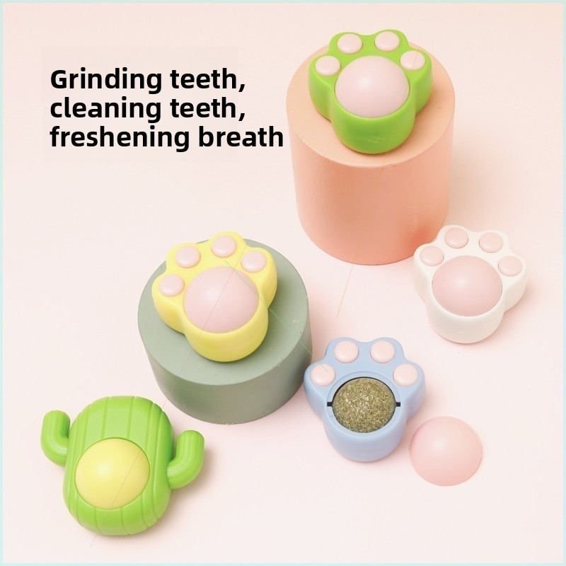 Catnip Ball Toy for Teeth Cleaning and Play