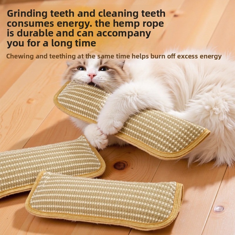 Catnip Pillow Toy with Hemp Rope Filling