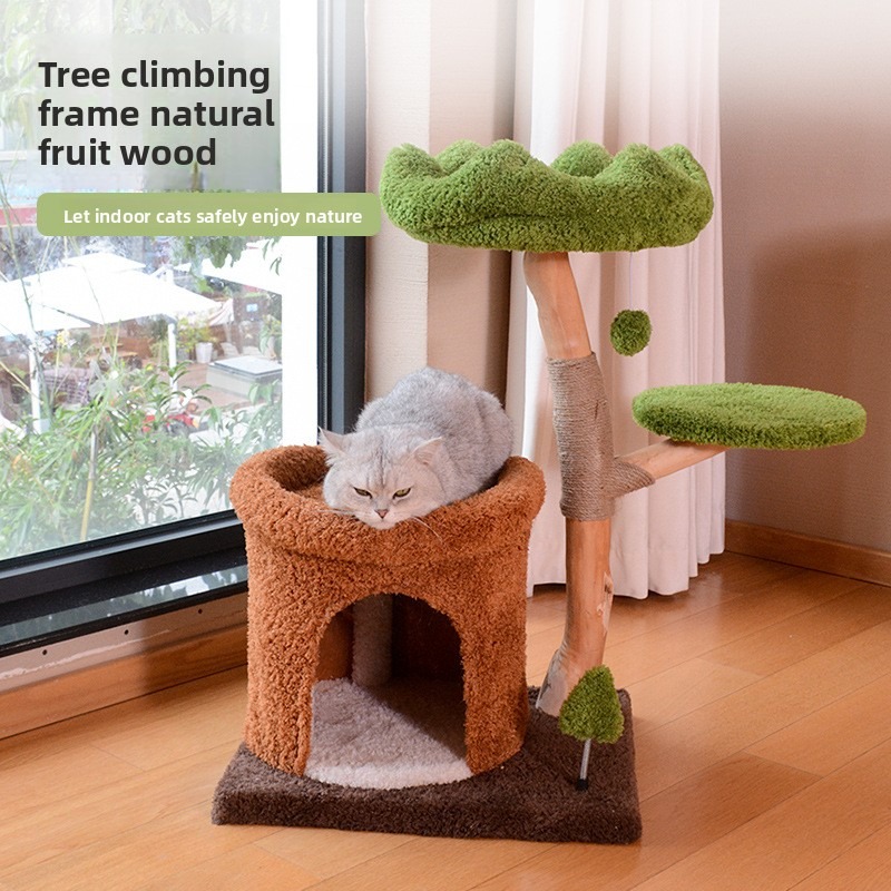 Integrated Cat Tree with House and Jumping Platform