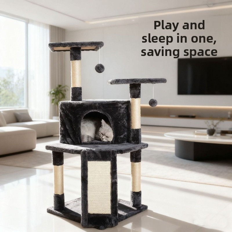 Classic Cat Tower with Scratching Frame