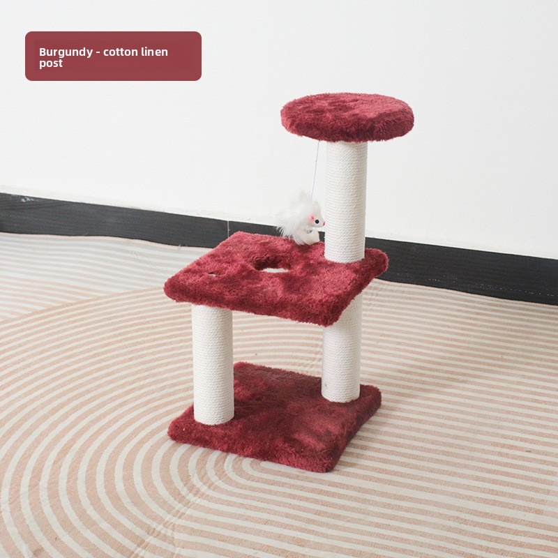 Cat Tower with Jumping Toy and Wood Post