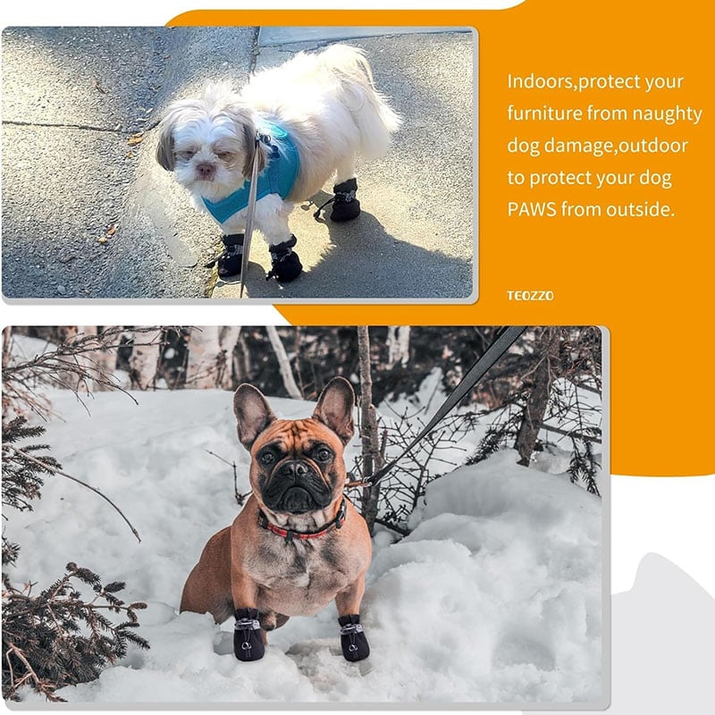 Reflective Waterproof Dog Shoes Soft Sole