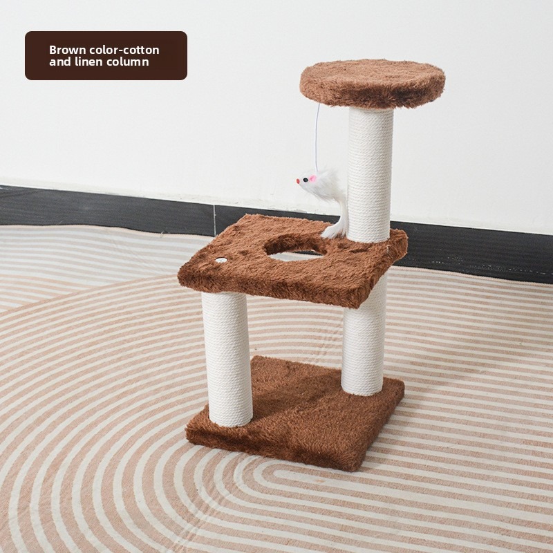 Cat Tower with Jumping Toy and Wood Post