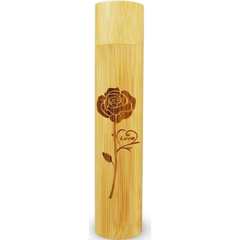 Modern Bamboo Pet Cremation Urn for Dogs and Cats