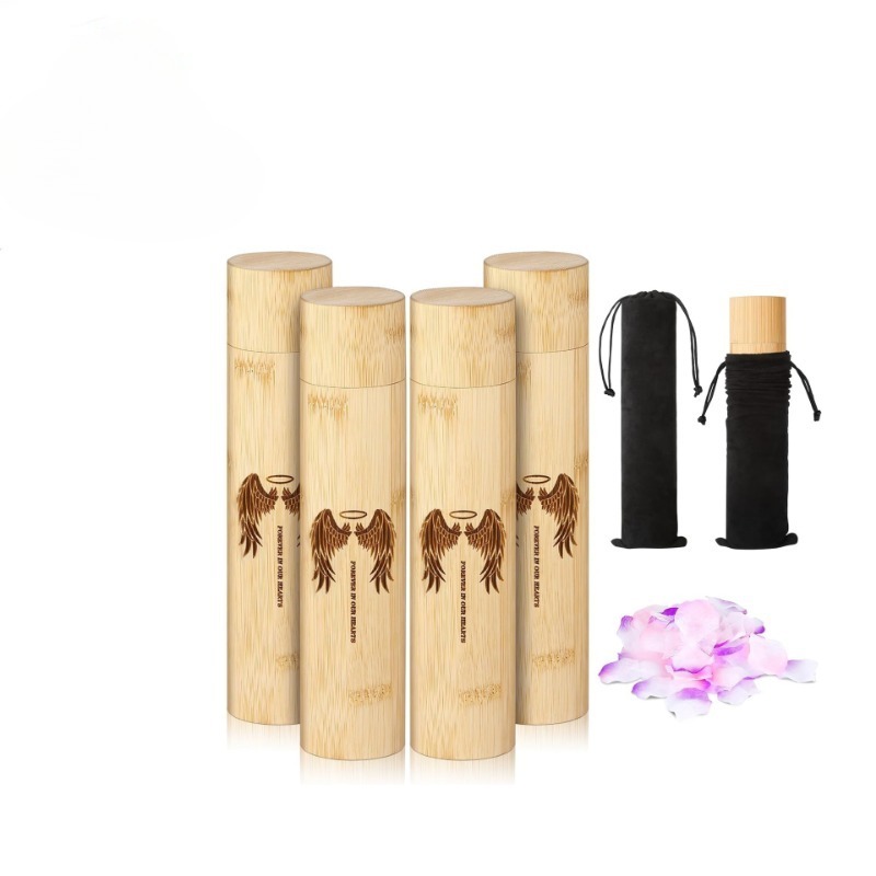 Modern Bamboo Pet Cremation Urn for Dogs and Cats