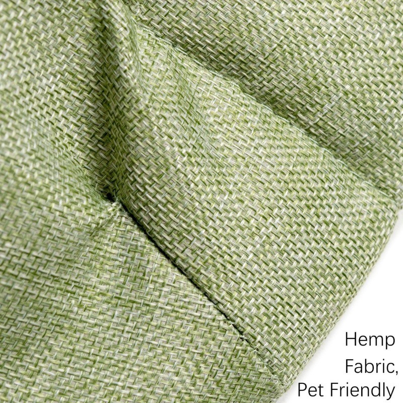 Round Linen Cat Bed Cave Washable Design