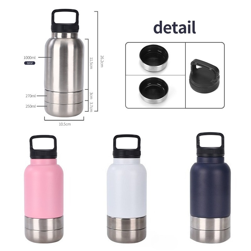 Portable Thermos Pet Travel Feeding Set