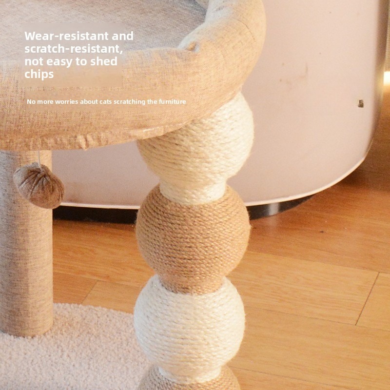 Plush Cat Tree with Hammock and Sisal Posts