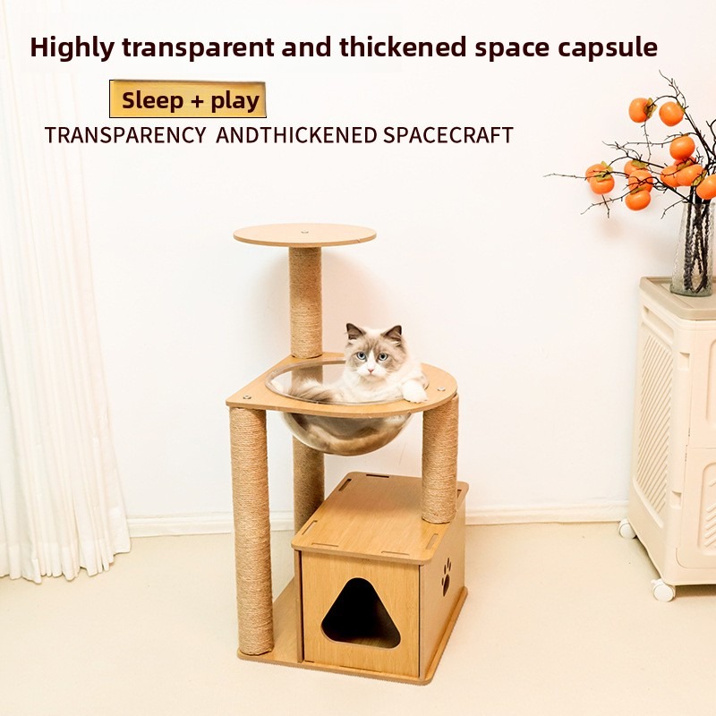 Vertical Solid Wood Cat Climbing Frame