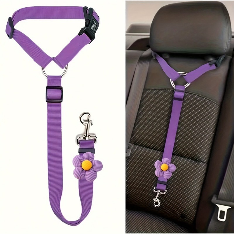 Foldable Nylon Pet Seat Belt for Small Dog Car Safety