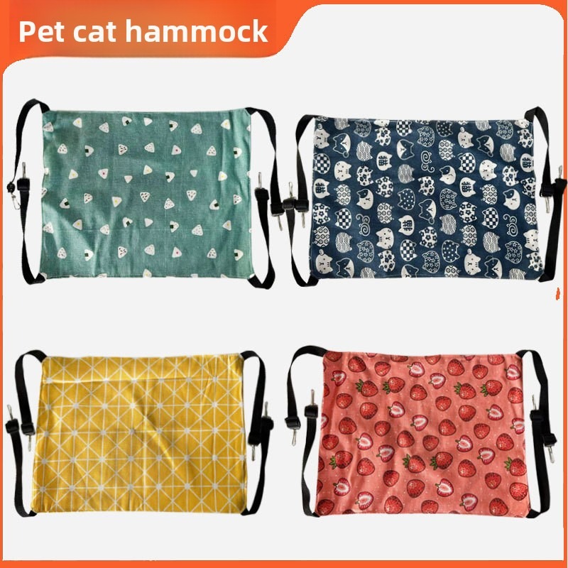 Breathable Cat Hammock with Cartoon Pattern