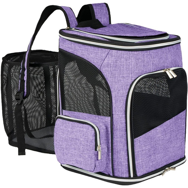 Square Foldable Breathable Pet Backpack for Travel