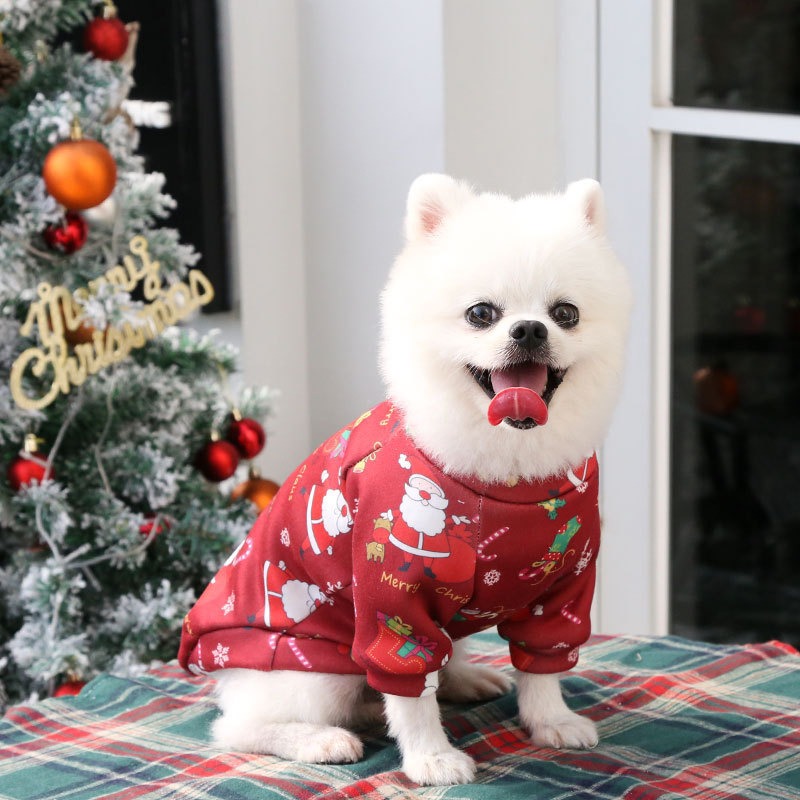 Fleece Santa Costume for Big Dogs