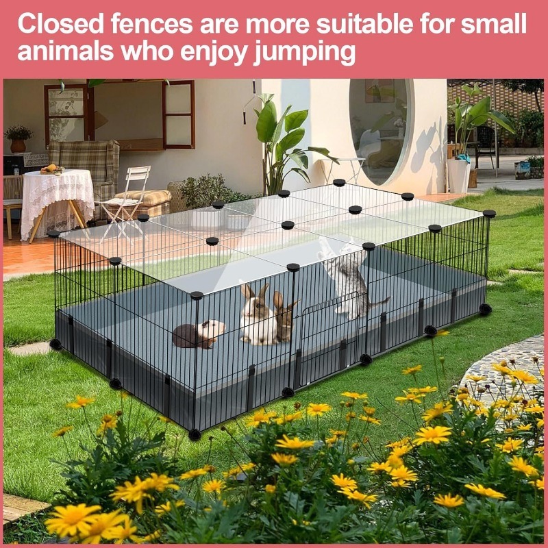 Small Animal Playpen with Bottom Pad for Rabbits