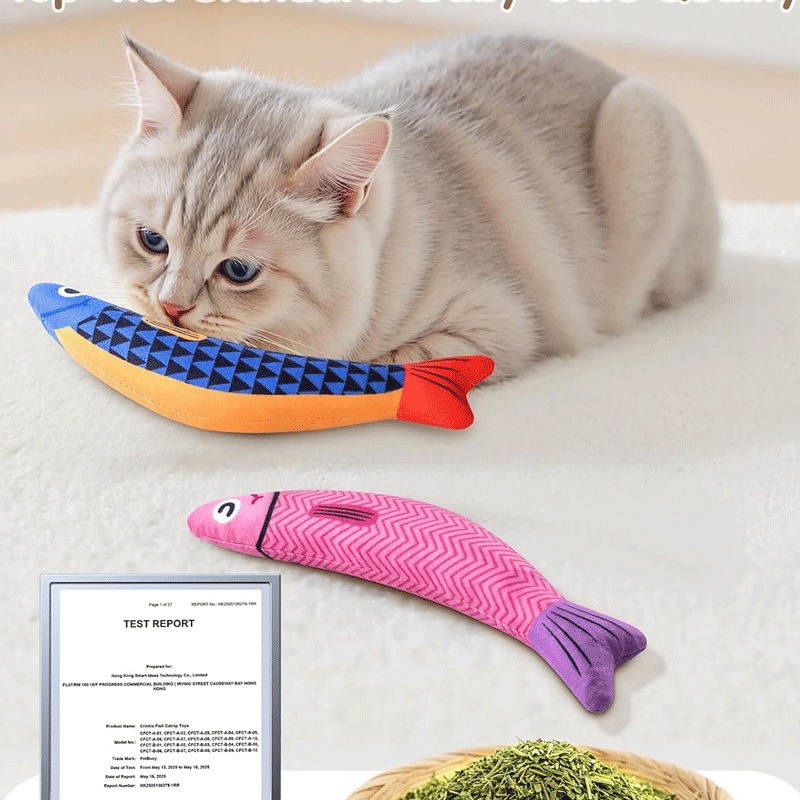 Catnip Plush Fish Puzzle Chew Toy