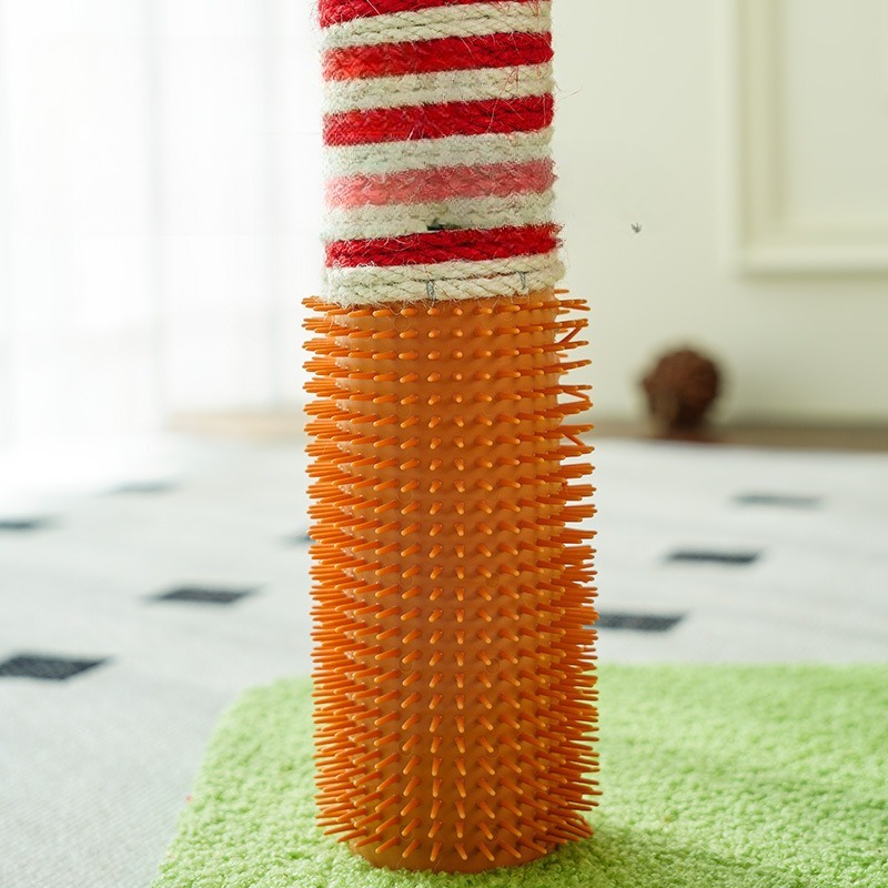 U-Shape Cat Climbing Frame with Pompom Toys