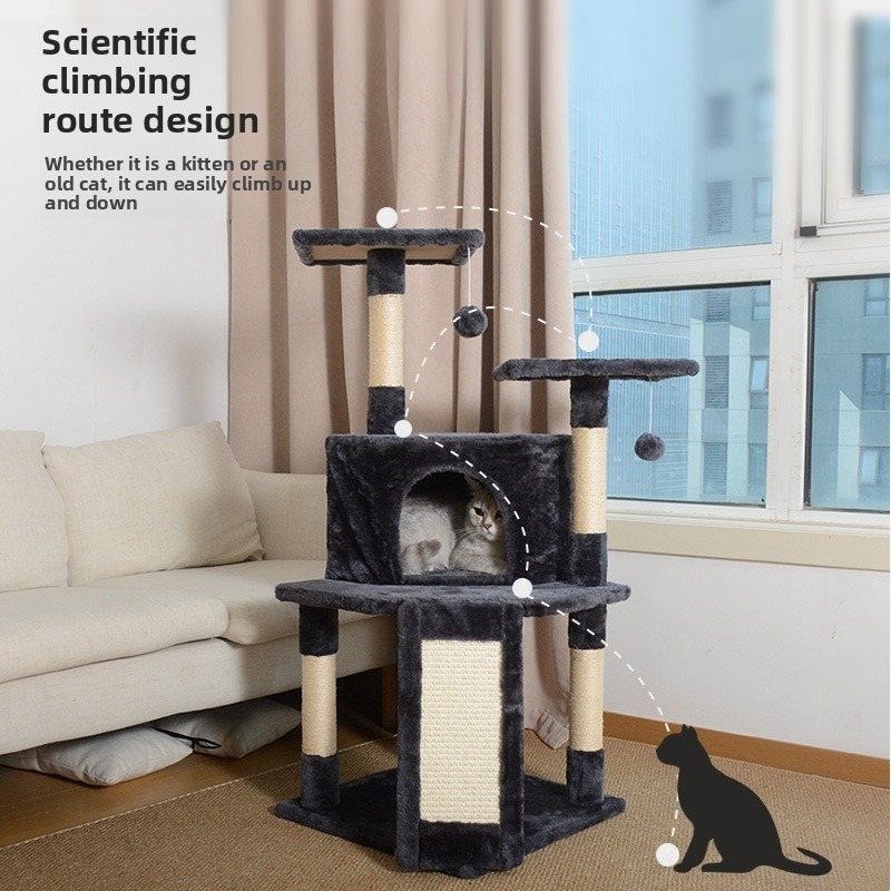 Classic Cat Tower with Scratching Frame