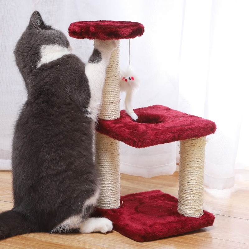 Three-Layer Sisal Cat Scratcher Tree