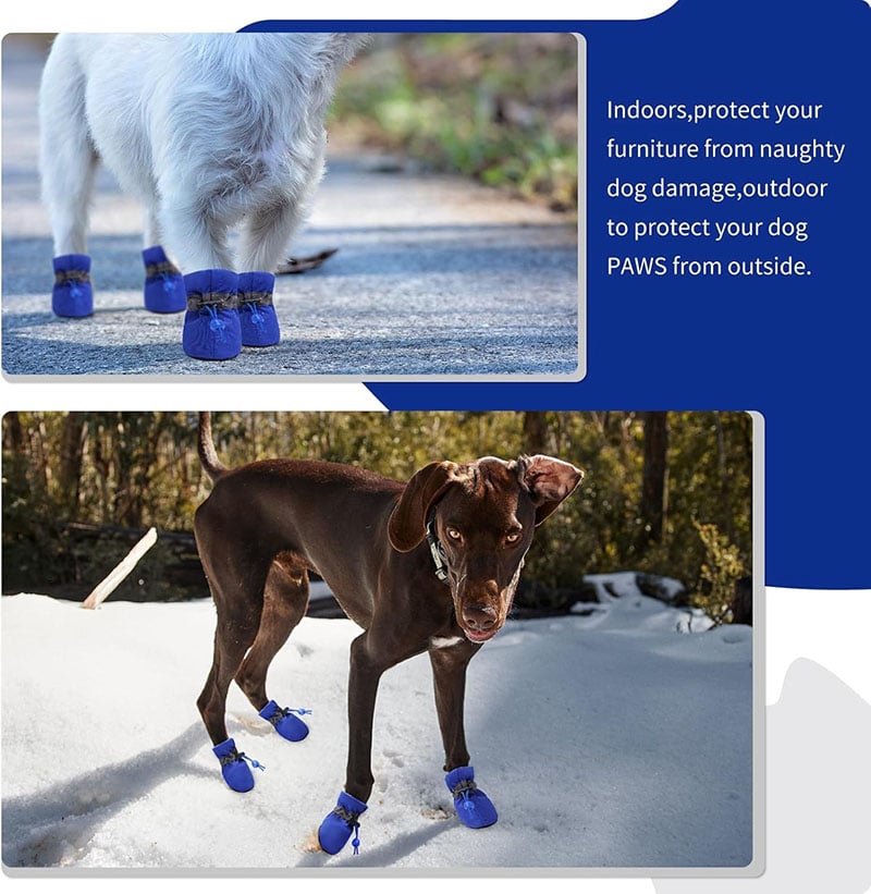Reflective Waterproof Dog Shoes Soft Sole