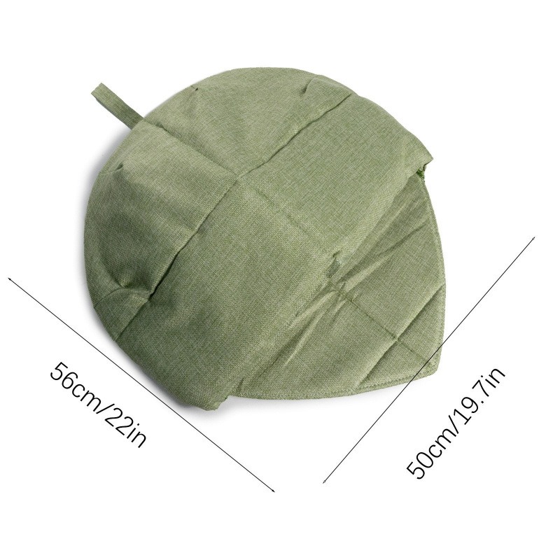 Round Linen Cat Bed Cave Washable Design