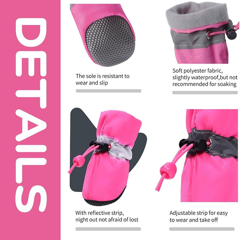 Reflective Waterproof Dog Shoes Soft Sole