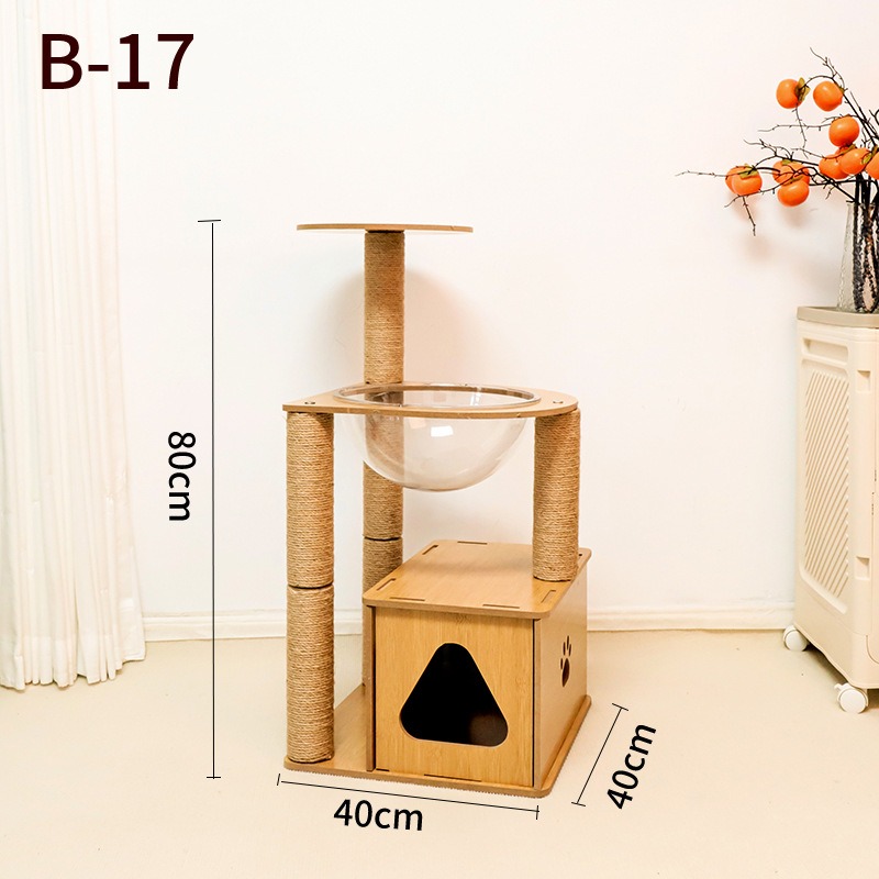 Vertical Solid Wood Cat Climbing Frame