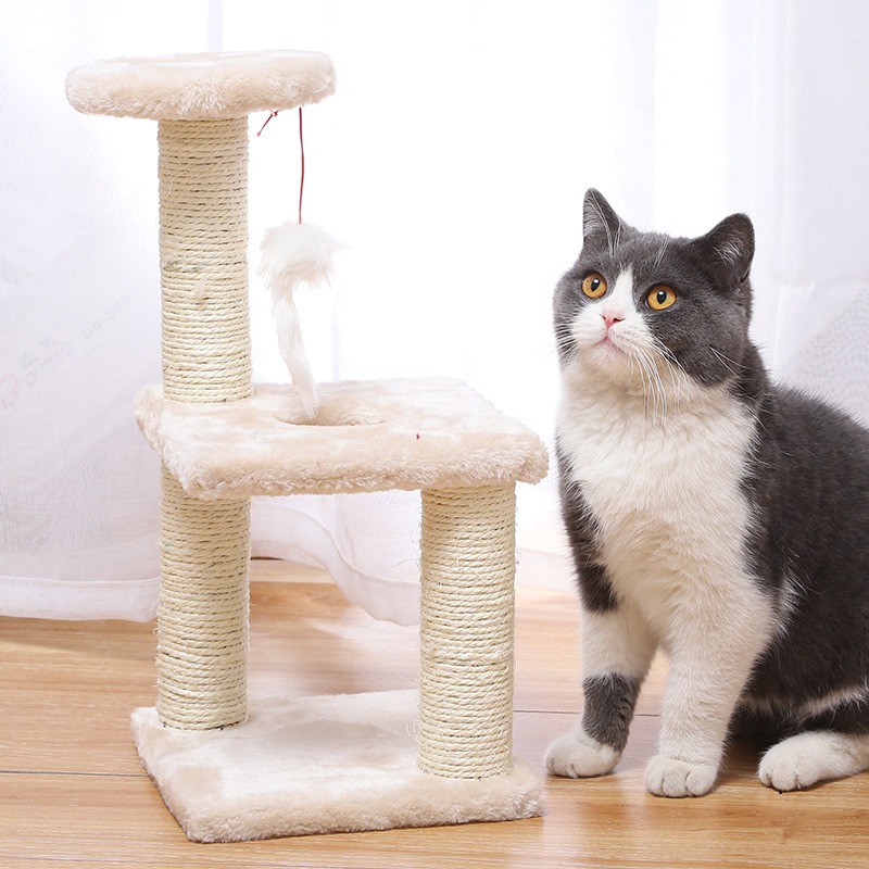 Three-Layer Sisal Cat Scratcher Tree