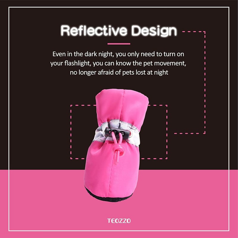 Reflective Waterproof Dog Shoes Soft Sole
