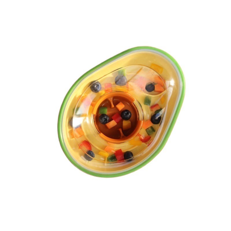Avocado Anti-Spill Slow Feed Dog Bowl