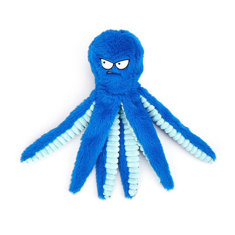 Squeaky Plush Octopus for Small Pets