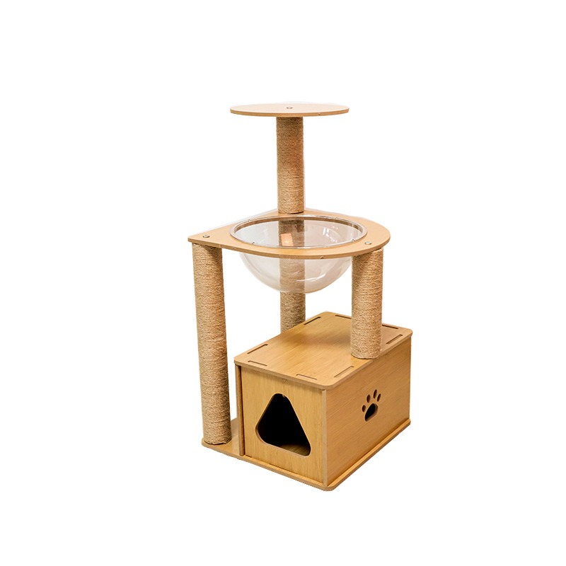 Vertical Solid Wood Cat Climbing Frame