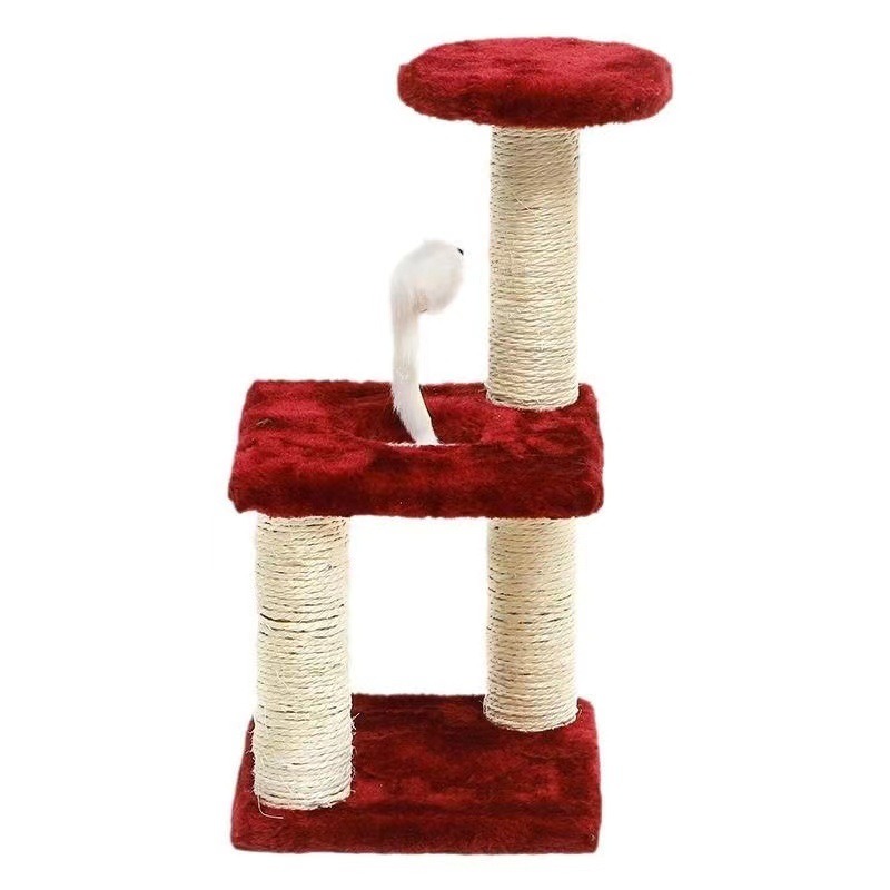 Cat Tower with Jumping Toy and Wood Post