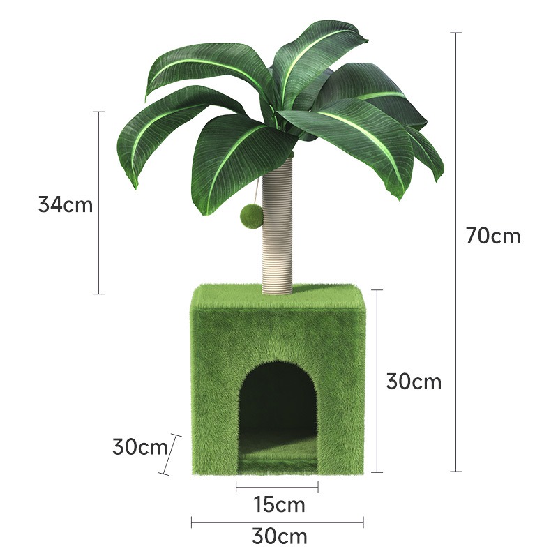 Space-Saving Coconut Tree Cat Climber